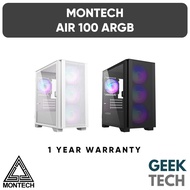 MONTECH Air 100 ARGB/Air 100 Lite mATX Casing - 4x ARGB Fans Preinstalled/Fine Mesh Front Panel