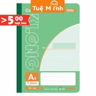 Vở Klong A4 500 trang kẻ ngang Sổ may dán gáy Compostion Book MS 324