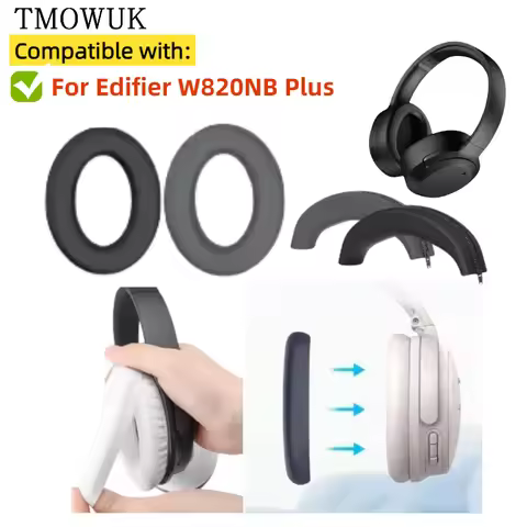 Suitable for Edifier W820NB Plus Earpads Headphone Silicone ear cap cover headband zipper protective
