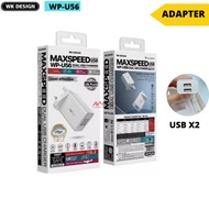 WK DESIGN DUAL USB CHARGER WP-U56 100% ORIGINAL | UK STANDARD CHARGER READY STOCK
