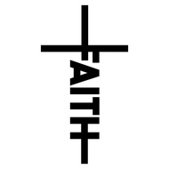 6” Cross Sticker Faith Jesus Love Hope Bible Believe Gospel Church Saved