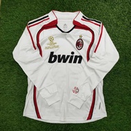 VINTAGE RETRO JERSEY LONG SLEEVE M1L4N AWAY FINAL ATHENS 2006/2007 GRADE AAA CLASSIC