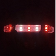 Bonus sticker / White Red Bike Lights