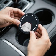 1/2Pcs Metal Laser Logo 7cm Anti-Slip Cup Coaster Car Accessories For Jaguar I-Pace I Pace EV400 202