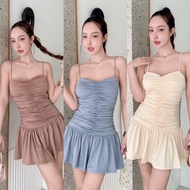 S50-Full Layer Short Dress Cute Spaghetti Strap