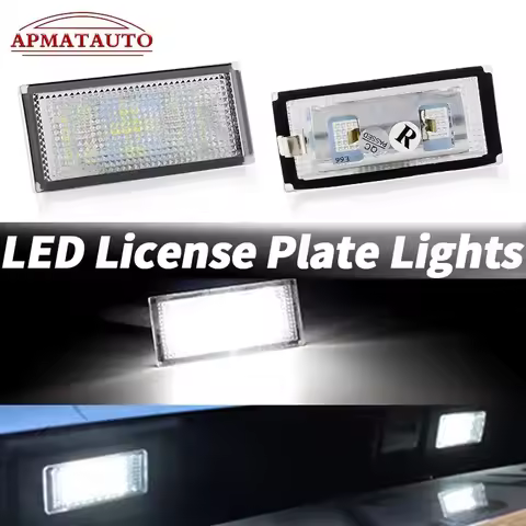 For BMW E66 E65 7-Series 2006-2008 LED Number License Plate Light Lamps 12V White Led Canbus Car No 
