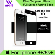 Fiber Tempered Glass Screen Protector (Black) For iP 6 Plus/ 6s Plus