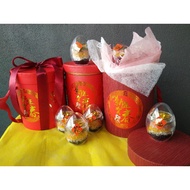 CNY GIFT BOX SET Fengshui FIVE(5) Elements Crystal Egg with Ingots