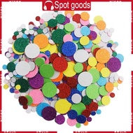 WIN 160 Pcs Round Foam Sticker Glittering Foam Sticker for Cards Scrapbooking