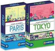 HCM Kinzel Bundle Next Station Tokyo and Paris Board Game, 2 Games Set, Flip and Write - Plane Under