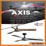ALPHA ALKOVA AXIS DC Motor Ceiling Fan 42/48/56-Inch 8 Speed Led Light Super Strong Wind Wide Covera