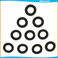 [Ehoyoxa] Pack of 10 Brass Instrument Trumpet Replacement Wool Felt Washers DIY 17mm , Black, as des