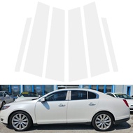 6Pcs For Lincoln MKS 2009-2016 Car Pillar Post Door Window Column BC Trim Sticker Cover Decorative