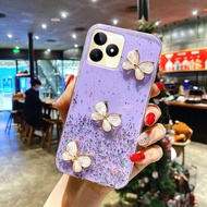 เคสโทรศัพท์ Realme C51 C53 การตกแต่งผีเสื้อเงา การออกแบบเลื่อม ปลอกอ่อน Realme C51 C53 ฝาครอบโทรศัพท