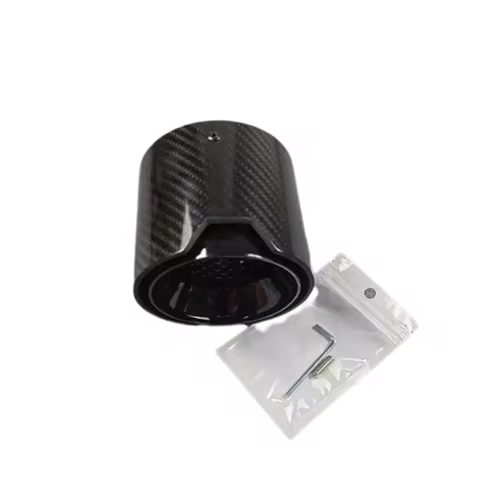 Single Exhaust Tip BMW M3 M4 2021-2024 G80 G82 G83 Carbon Fiber Black One Piece (Inlet 80mm Outlet 1