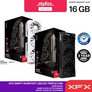XFX Swift AMD Radeon RX 9070XT White | Black Triple Fan Gaming Edition 16GB GDDR6 Graphic Card