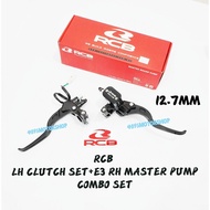 100% ORIGINAL RACING BOY RCB UNIVERSAL FRONT BRAKE MASTER PUMP CLUTCH SET E2 14MM E3 12.7MM 2POT 4PO