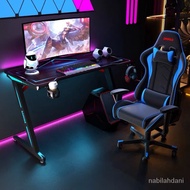 New🈶Professional Gaming Table Carbon Fiber E-Sports Table and Chair Set Desktop Computer Desk Home Desk E-Sports Chair