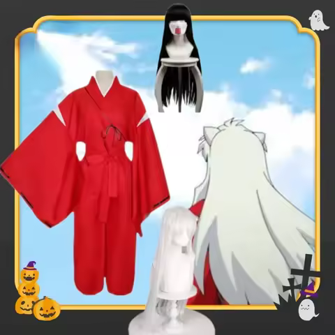 Anime Inuyasha Higurashi Kagome Kikyo Cosplay Kostuum Kimonos Pruik Schoenen Sets Halloween Voor Vro
