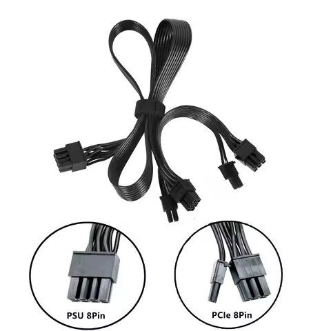 PSU 8Pin to Dual PCIe 8Pin 6+2Pin GPU Power Cable for Corsair AX760i AX860i AX1200i AX1500i Type 3 M