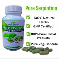 PURE ORGANIC SERPENTINA Diabetic Capsule 500mg/100 Capsule per Bottle