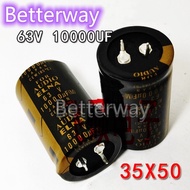 2Pcs Capacitor 63V 10000uF 35x50mm Amplifier audio audio filter capacitor 10000uF 63V new original o