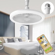 Ramadan Kareem/Ceiling Fans With Remote Control and Light LED Lamp Fan E27 Converter Base Smart Silent Ceiling Fans For Bedroom Living Room