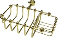 Kingston Brass CC2142 7-Inch Riser Mount Soap Basket for Clawfoot Tubs, Polished Brass