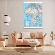 Geography Education Tools English Africa Map Political Distribution City Details Map Wall Art Prints