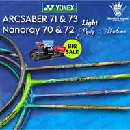 YONEX ARCSABER 71 73 LIGHT NANORAY 70 72 LIGHT RUDY HARTONO ORIGINAL BADMINTON RACKET FREE STRINGS B