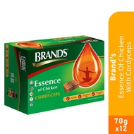 BRANDS Essence of Chicken with Cordyceps 70g X 12's with High Protein Chicken Essence for Respirator