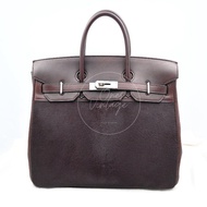 [Pre-owned] Hermes Birkin HAC 32  Ebene Swift Ponyhair Troika PHW Stamp Square K