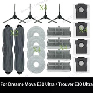 Fit For ( Dreame Mova E30 Ultra / Trouver E30 Ultra ) Vacuum Parts Main Tricut Roller Side Brush Hep