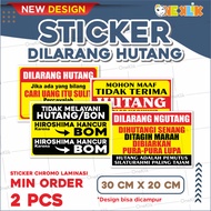 Sticker Dilarang Hutang/ Sticker Cash Only M2 -Oneklik.1