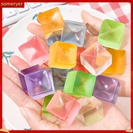 someryer|  Ice Cube Squishes Toy Slow Rebound Cube Toy 24pcs Ice Cube Squishy Toy Set Slow Tpr Stress Relief Fidget Toy for Kids Adults Mini Cube Squeeze Toy Gift for Children