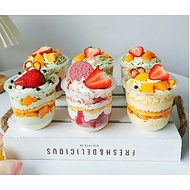 PET [CTN] DRINKING CUP & DESERT U SHAPE 360ML  50 PCS [ 1CTN ]