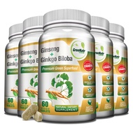Panax Ginseng and Ginkgo Biloba. Traditional Energy Booster and Brain Sharpener. Unique Twin Supplem