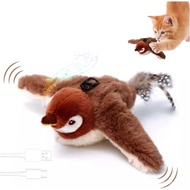 Flying Bird Cat Toy，Bird Toys for Cats，Flapping Bird Cat Toy，Interactive Chirping Bird Cat Toy，Simul