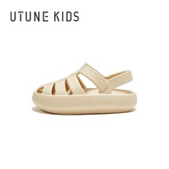 UTUNE รองเท้าแตะเด็กแบนน่ารักสำหรับชายหญิงรองเท้าชายหาดกลางแจ้งรองเท้ากันลื่นฤดูร้อน