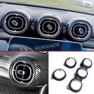 Carbon Fiber Dashboard Central AC Conditioning Outlet Vent Covers For Mercedes-Benz C-Class C43 AMG 