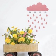 西班牙 Tresxics大雲朵小雨滴掛勾+壁貼(紅)