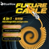 BlueWow 65W 4-in-1 fast charging data cable, smartphone fast charging cable, multifunctional fast ch