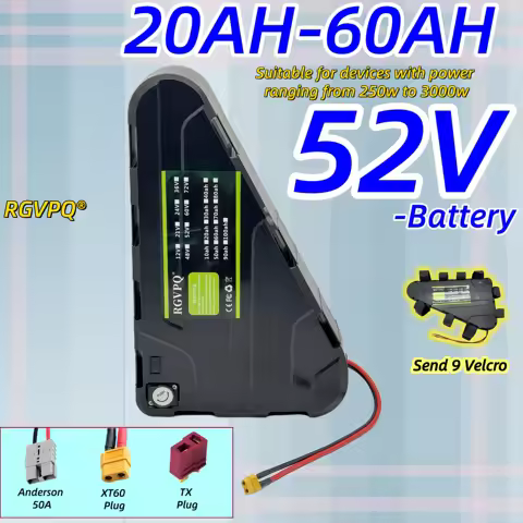 Air transportation, 18650 triangle battery pack 52V 20AH-60AH modified mountain bike triangle frame 