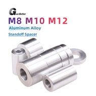 M8 M10 Aluminum Bushing Gasket Round Sleeve Unthreaded Spacers Standoff Round Spacer Bushing