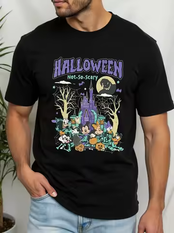 Halloween Not So Scary 2025 Disney World Retro Halloween Shirt Mickey and Friends Halloween Party Sh