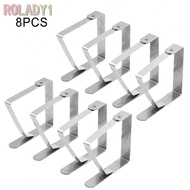 Cloth Clips Stainless Steel 8Pc Party Cloth Clamps Table Holder Clips Table