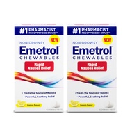 Emetrol Non-Drowsy Nausea Relief - Chewable Nausea Medicine for Upset Stomach Relief - Pharmacist Re