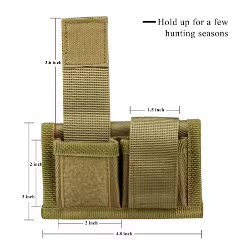 Double Nylon Revolver Speed Loader Belt Pouch Case for .38 Special .357 .44 .45 Colt Universal Reloa