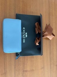 Coach 藍色長銀包