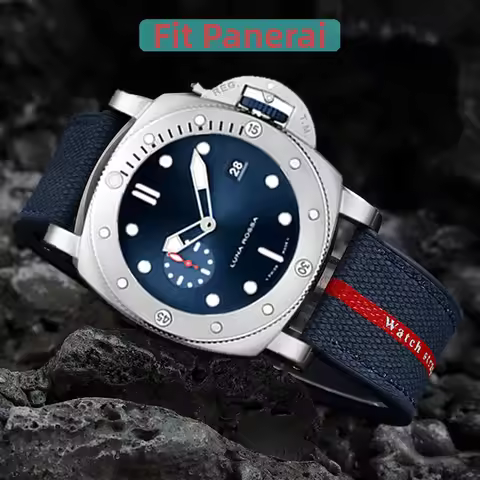 Compatible with Panerai Submersible series PAM01391/1565/1579 nylon and rubber watch straps